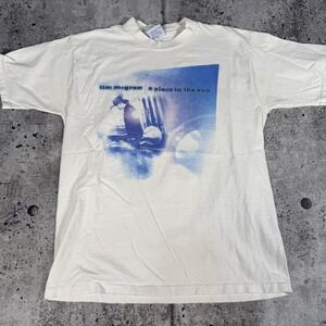 Vintage Tim McGraw Shirt Mens Large White A Place In The Sun Tour 1999 90s Tee